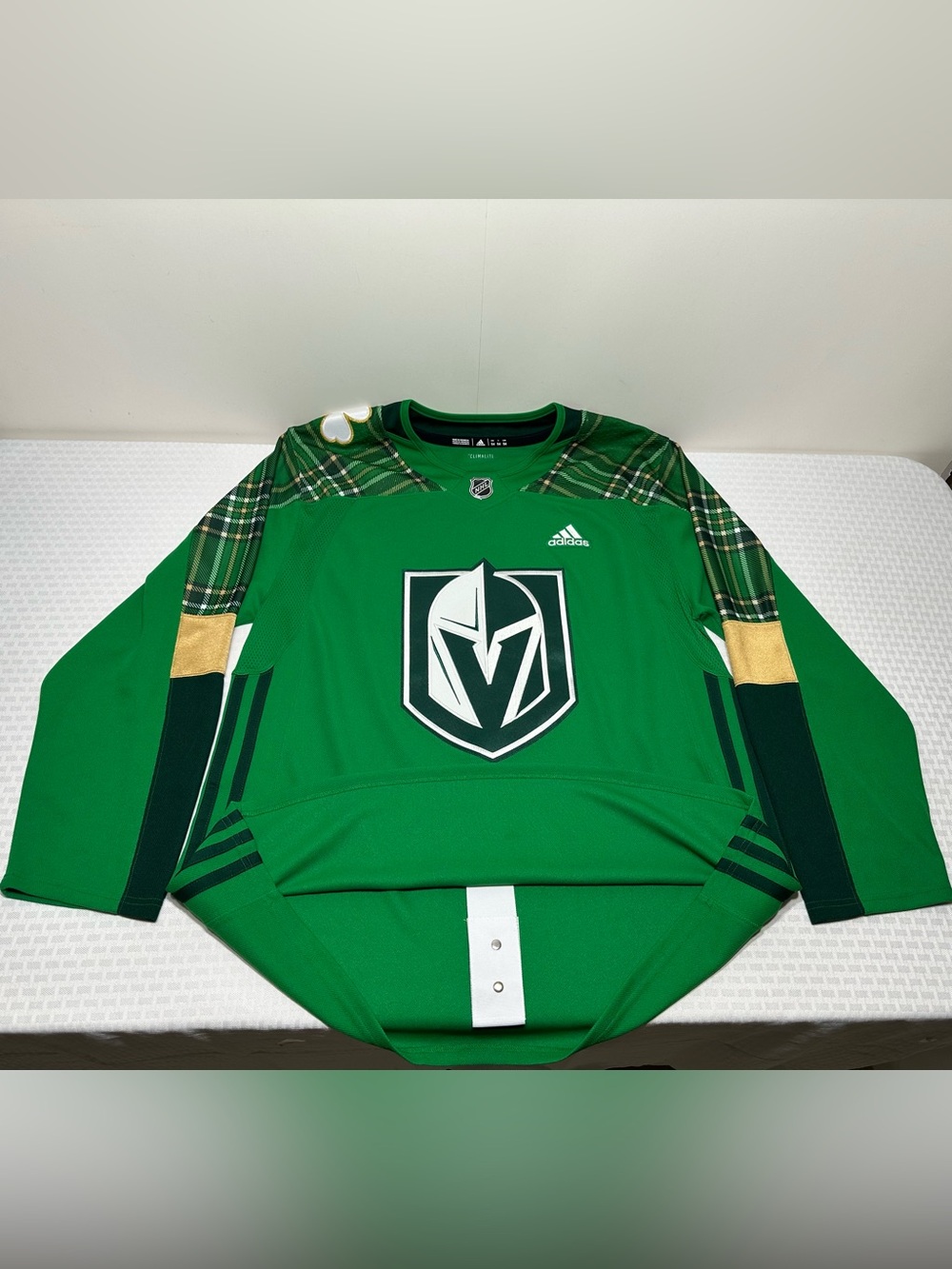 Rare Vegas Golden Knights St Patrick’s Day Jersey 2019 Adidas Authentic Size 54